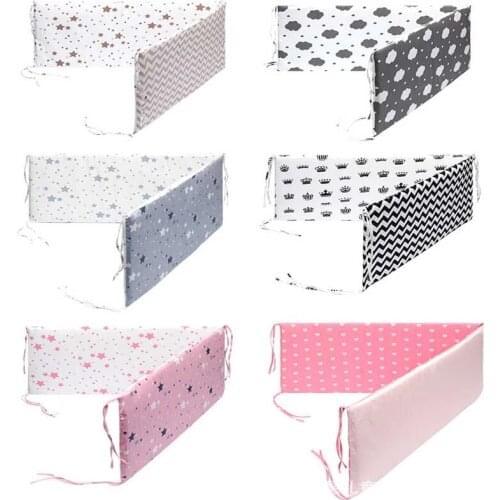 130cm*30cm Newborn Bed Fence Baby Children Drop-proof Cotton Bed Fence Cotton Crib Fence Anti-collision and Anti-drop Bumper
