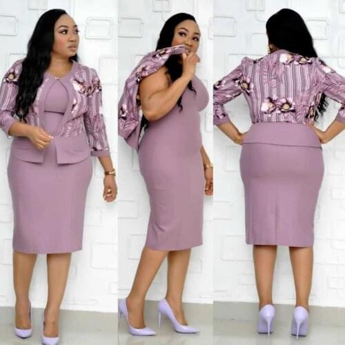 2021 Spring and Summer 2 Piece Dress Suit Office Ladies Dress Coat Jacket African Dress Dress African Dress Plus Size Oversized