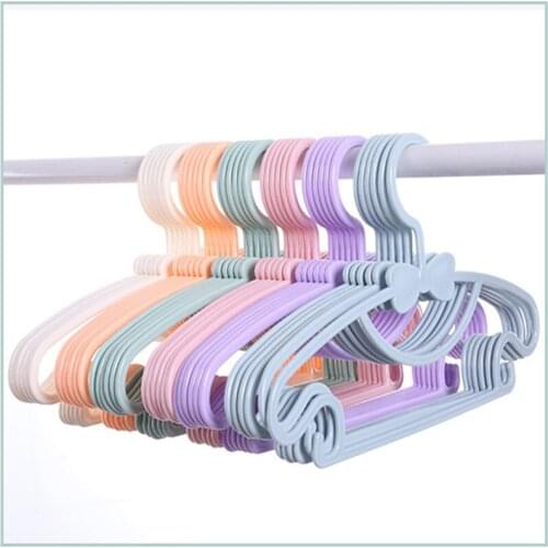 5/10pcs Portable Kids Clothes Hanger Racks Plastic Display Hangers Windproof Children Coats Hanger Baby Clothing Organizer
