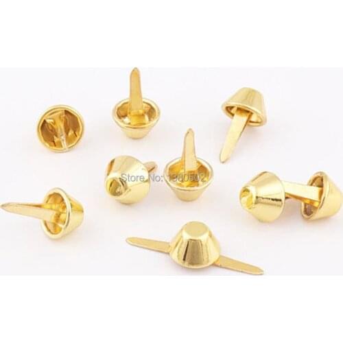 50pcs/lot gold color 12*20mm metal Brads Scrapbook leather craft garment accessories