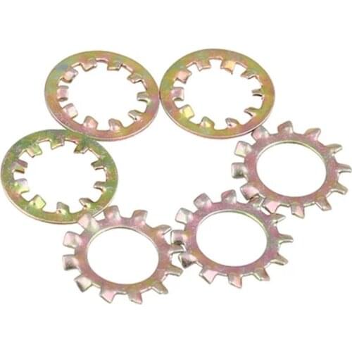 50pcs M3 M4 M5 M6 M8 M10 M12 color zinc Daisy washer External tooth internal tooths Non-slip gasket