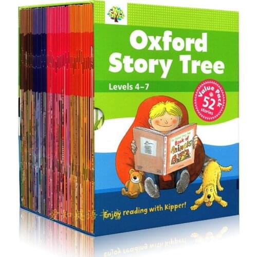 52 Books/Set 4-7 Level Oxford Story Tree Baby English Story Picture Book Baby Children Educational Toys