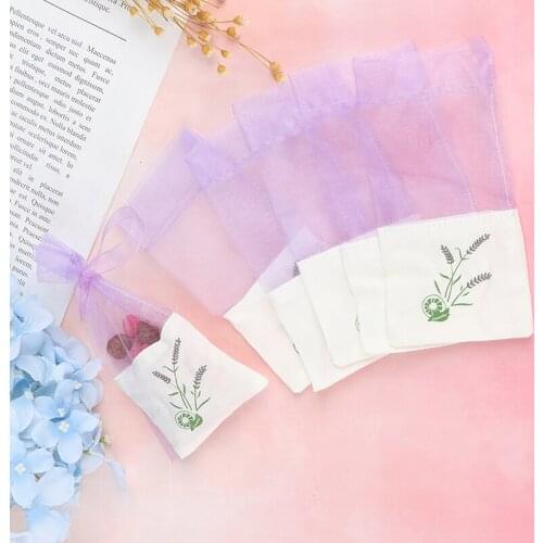 6pcs Natural Lavender Bud Dry Flower Fragrance Bag Fragrance Scented Fresh Wardrobe, Shoe Cabinet, Car Air Refresh