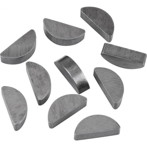 80Pcs/Set Woodruff Key Assortment Kit Lawn & Garden Equipment Woodruff Key, 8 Sizes, Stainless Steel Half Round Woodruff Key