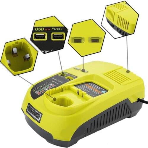 Tool Accessory P117 NI-CD NI-MH Li-ion Battery Charger For RYOBI 12V 14.4V 18V ONE+ Serise Charger P102 P103 P104 P105 P107 P108