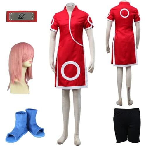 Anime cosplay Haruno Sakura Halloween Cosplay Costume Halloween comic cosplay