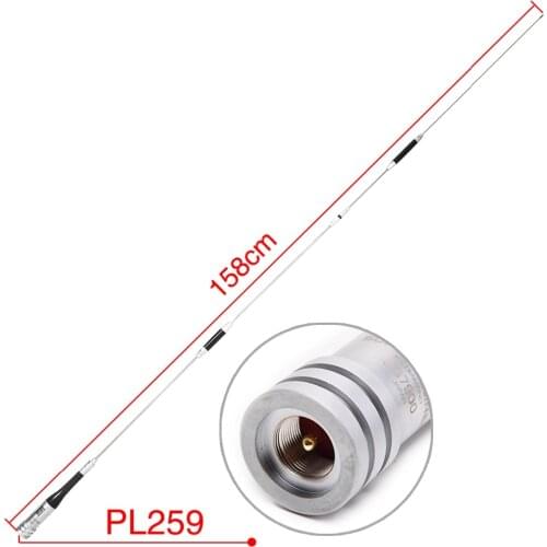 Diamond SG-7900 VHF UHF Dual band 5.0dB (144MHz)7.6dB(430MHz) Stainless Steel 1.58M 144/430Mhz SG7900 Antenna forMobile Radio