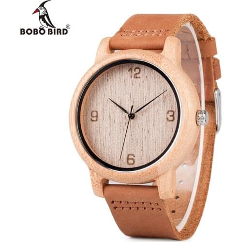 BOBO BIRD relogio masculino Antique Bamboo Watches Men and Women With Leather Strap Wood Wristwatch Top Brand Drop Shipping