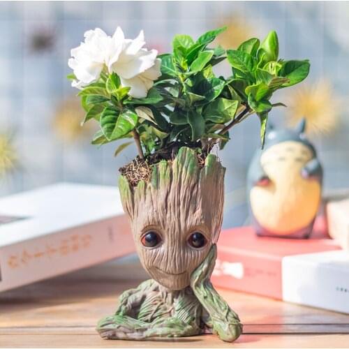 Flower Pot Groot Multifunction Storage Crafts Garden Flower Pot Cute Shape ChildrenS Toy Pencil Case Flower Pot Flower