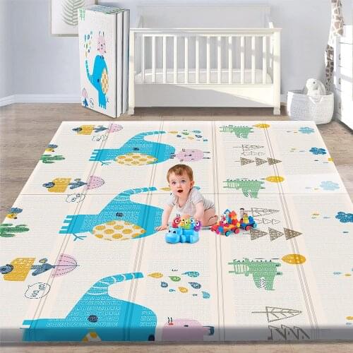 Childrens Mat Foldable Baby Play Mat Xpe Foam Pad Educational Rug in the Nursery Soft Climbing Pad Activitys Games Toys