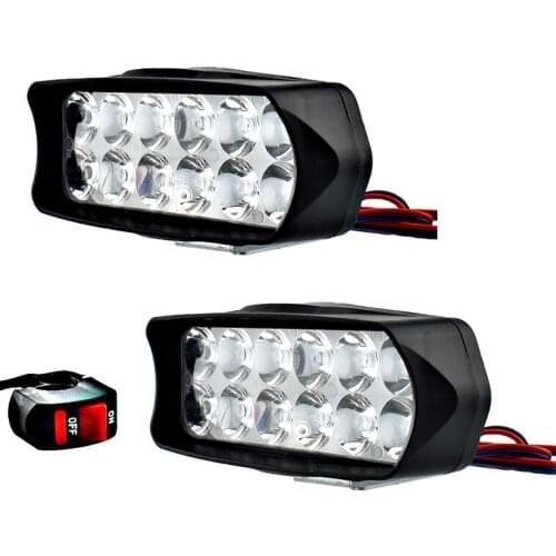 18W 12V 1800LM Motorbike headlamp Motorcycle headlights auto spotlights waterproof LED car Fog spot lamp Scooter driving lights