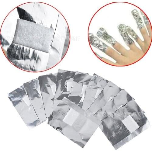 10 Pcs/lot Nail Foil Removal Tin Wraps With Cotton Tissue Soak Off Acrylic Gel Polish Nail Easy Remover Nail Art Makeup Tool