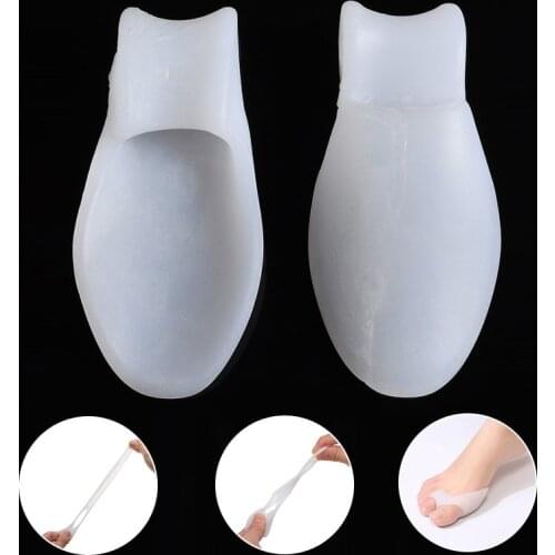 2Pcs Gel Silicone Bunion Toe Separators Gel Pain Relief Corrector Toe Straightener Hallux Valgus Pro Massager For Foot Care Tool