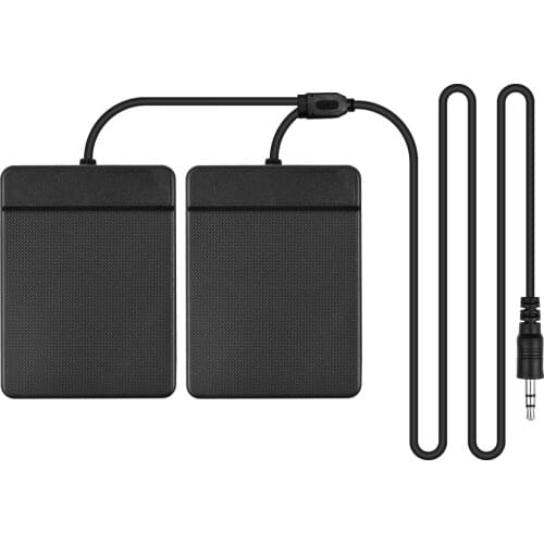 3.5mm Interface Compact Sustain Pedal Universal Dual Pedal for Portable Roll Up Piano Electronic Keyboard Elctronic Roll Up Drum