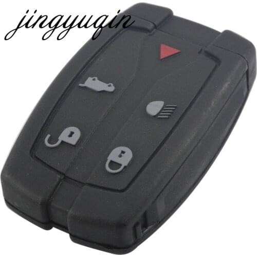 Jingyuqin 5pcs/lot NEW 5 Button Uncut Blade Car Key Case for Land Rover Freelander Remote Flip Fob Car Key Shell Replacement