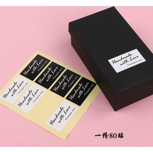 Baking Decorative Adhesive paper square cake Handmad packaging sealing paste gift box decoration label Stickers 400pcs/lot