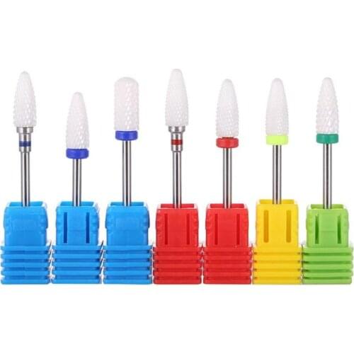 Nail Cone Tip Ceramic Drill Bits Electric Manicure Drills Sander Tools Manicure Pedicure Grinding Head Sander Tool
