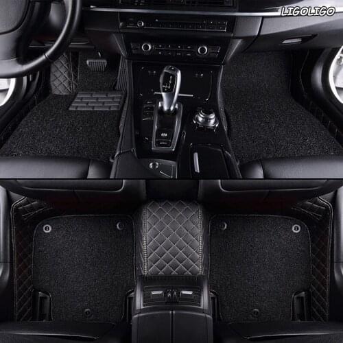 LIGOLIGO Custom car floor mats for MG GT MG5 MG6 MG7 mg3 SW mgtf TF ZR ZT ZT-T Double foot mats car accessories car styling