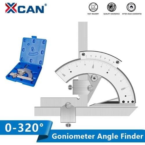 XCAN Angle Ruler 0-320 Degree Universal Protractor Precision Goniometer Angle Finder Measuring Tools