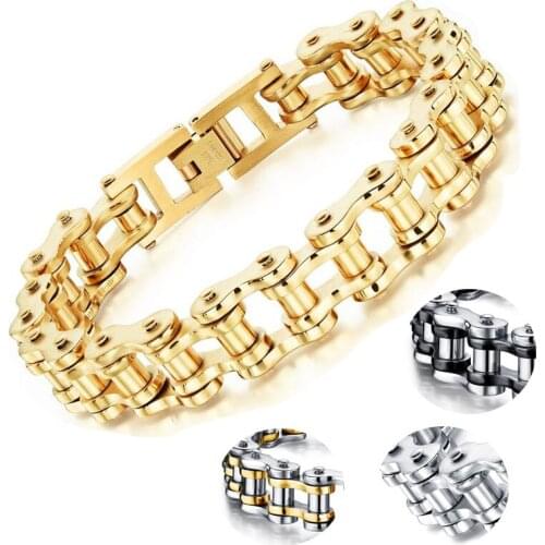 Punk Stainless Steel Bracelets Men Biker Bicycle Motorcycle Chain Man Bracelets & Bangles 2020 Fashion Jewelry Charm Gifts