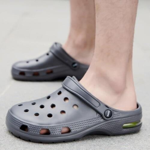 Off-Bound Summer Men Slippers Bubble Cushion Outdoor Clogs Garden Shoes Beach Slides Mules Bathroom Loafers Indoor Home Slippers