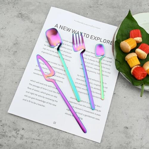 6People Knife Fork Tea Spoon Cutlery Set 18/10 Stainless Steel Dinnerware Matte Black Silverware Set Kitchen Flatware Tableware