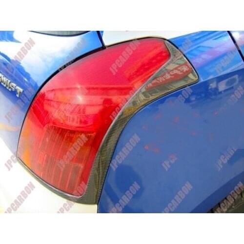 Carbon Fiber Headlight Rear Tail Eyelids Eyebrows for 2005-2010 Suzuki Swift