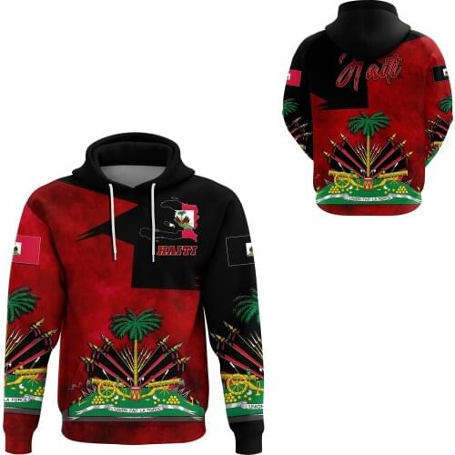 Newest Country Emblem Flag Caribbean Sea Haiti Island Retro Pullover Men/Women Tracksuit 3Dprint Streetwear Harajuku Hoodies B10