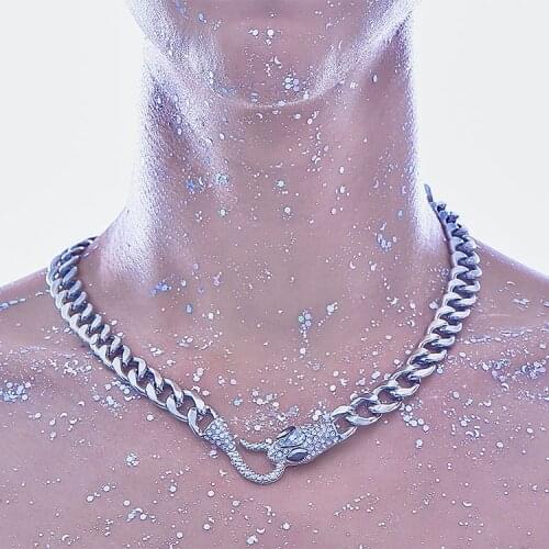 Cuban Snake Necklace Medusa Neck Chain Online Celebrity Personality Clavicle Cold Wind Retro Design Man Woman jewels