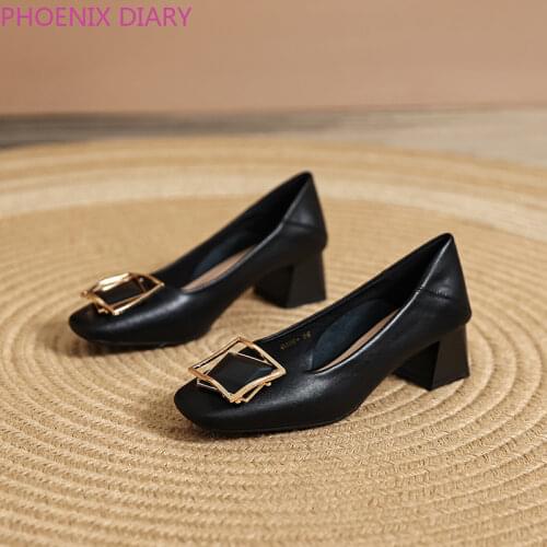 PHOENIX DIARY Leather Pumps