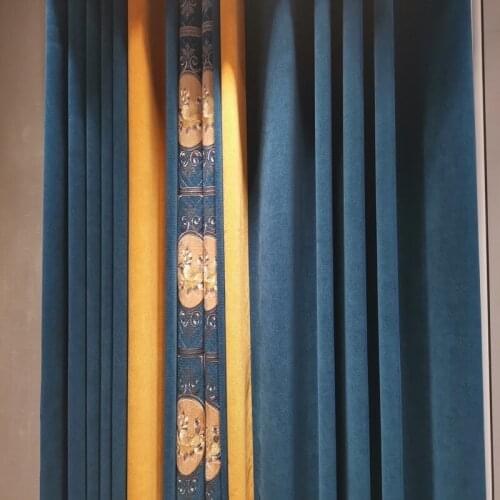 Thick Full Shading Curtain Fabric Nordic Bedroom Living Room Cotton Linen Heat Insulation Sunscreen Material By the Yard