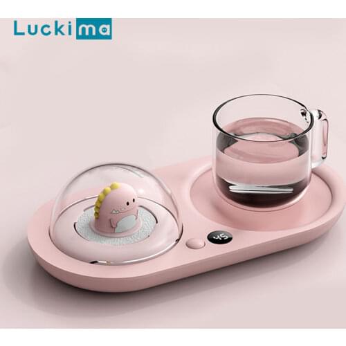 Smart Coffee Mug Warmer for Milk Tea Water Cocoa Cup Warmer with Essential Oil Diffuser 3 Temperature Settings Gift Best Idea