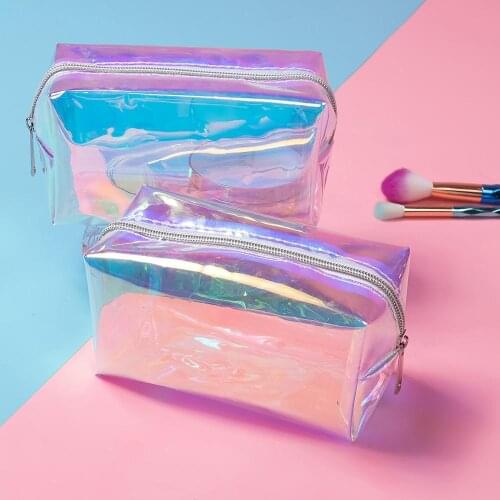 Miyahouse PVC Transparent Women Make Up Case Laser Beauty Organizer Pouch Mini Jelly Bag For Ladies Cosmetic Bag