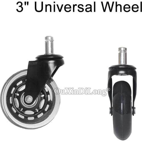 Brand New 5PCS Heavy Duty Swivel Wheel Furniture Castors PU Mute Office Chair Casters Max Loading 200KG