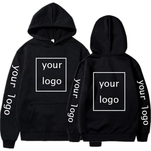 Custom Hoodies DIY Logo Image Print Clothing Customized Sportswear Casual Men Women Sweatshirt Hoodie Pullover (7 Colors)