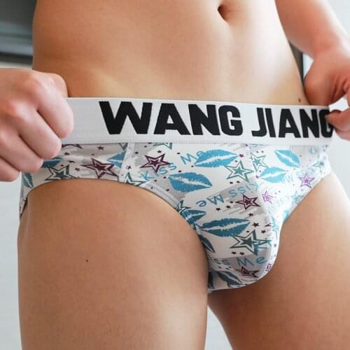 Sexy Underwear Men Fashion Printed Briefs Male Panties Calzoncillos Hombre Slip U Convex Pouch Mens Underpants