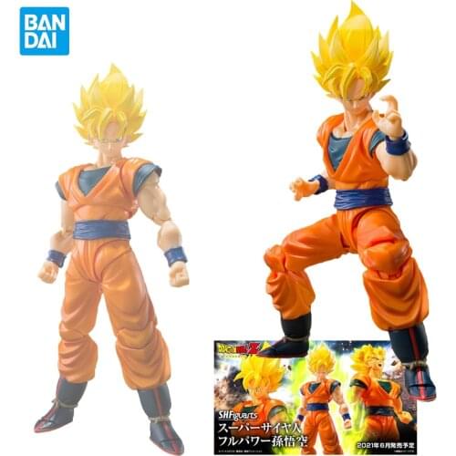 In Stock Bandai Dragon Ball Super Saiyan Goku Figuarts Anime Figure SHF Full Power Cell Game Model Action Figure Gift