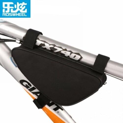 ROSWHEEL Black Triangle Bag Ciclismo Cycling Bicycle 1.5L Front Tube Frame Bag Outdoor Mountain Bike Pouch