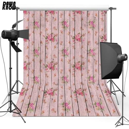 DAWNKNOW Flower Wall Vinyl Photography Background For Baby Floor New Fabric Polyester Backdrop For Family Photo Studio S2617