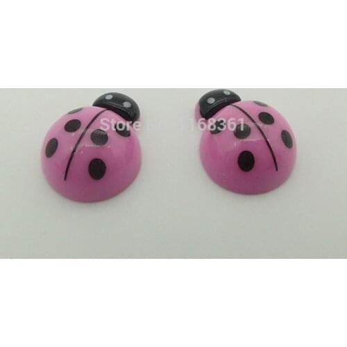 1pcs/lot resin flat back Simulated burgundy ladybug 19mm Cabochons Jewelry Phone Hairpin Headwear DIY C501-7