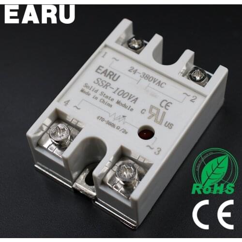1pcs Solid State Relay Module SSR-100VA 100A 500K ohm TO 24-380V AC SSR 100VA SSR-100 VA Resistance Regulator