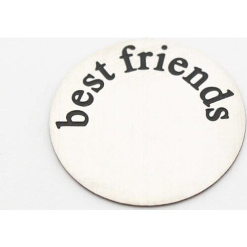 10pcs/lot Stainless steel 22mm large silver best friends window plate floating plate for 30mm floating locket Glass locket