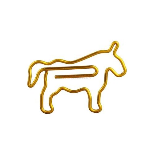 12pcs Metal horse paper clip cartoon paper clip animal paper clip gourd pin