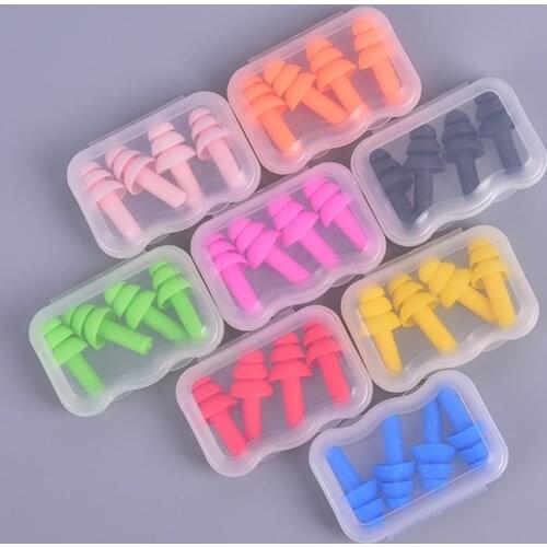 2 Pair Ear Plugs Sleep Noise Prevention Earplugs Travel Sleeping Noise Reduction Swim Tools