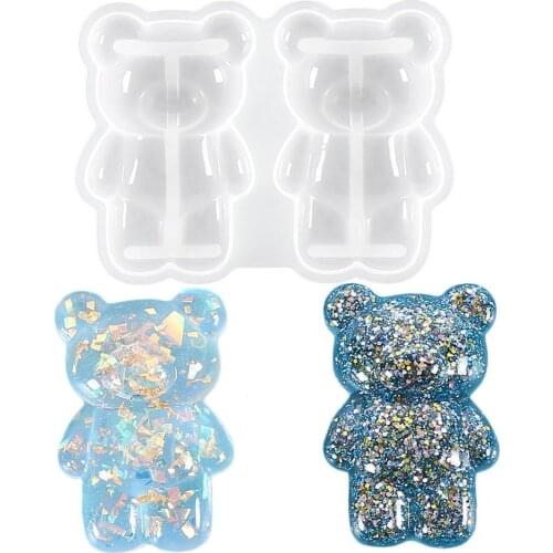 3D Standing Bear Silicone Resin Molds Cake Decorating Tools DIY Soap Candle Candy Gummy Fondant Baking Mould Craft Making