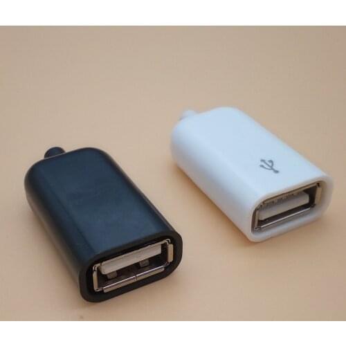 4sets DIY USB 3 in 1 Connector Type A Female Welding Plug Socket Connector Adaptor Black White