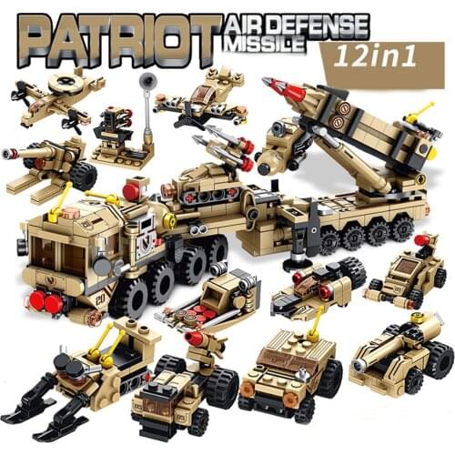 549 PCS 12 IN 1 Compatible Building Blocks Boy Bricks For Kid Aircraft Educational Toys Plastic Missile Blocks