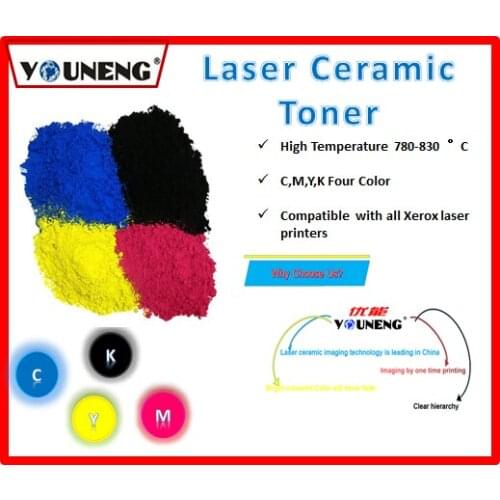 800 degree high temperature color ceramic toner powder Compatible For Ricoh and Xerox model vitrotype Print