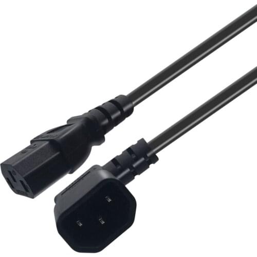 AU42 -Right Angled IEC 320 C14 Male To C13 Female Cord,C14 To C13 Power Extension Cable For PDU UPS,H05VV-F VDE AC Cord