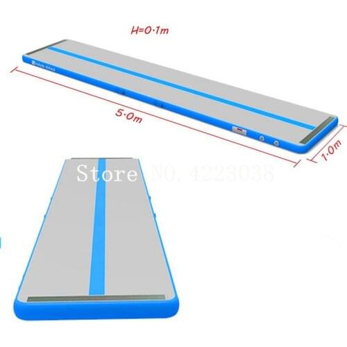 Free Shipping 5x1x0.1m Cheap Tumble Track Air Mat ,Air Track Gymnastics Air Track For Sale
